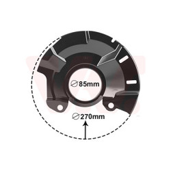Protection disque frein avant gauche pour diamètre du disque de frein [mm]  256
