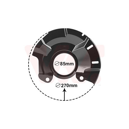 Protection disque frein avant gauche pour diamètre du disque de frein [mm]  256