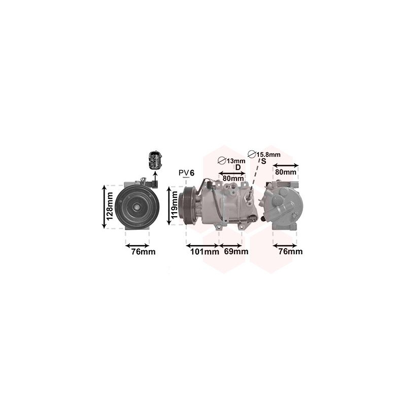 COMPRESSEUR AIRCO 2.0i 06-09-10-13 Type  DooWon 