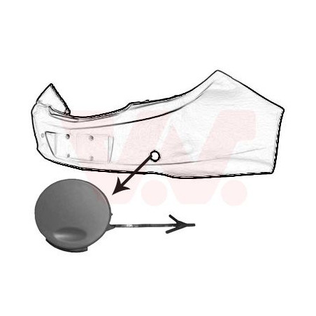 Cache crochet remorquage  arrière