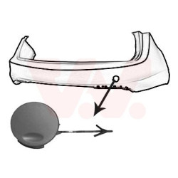 Cache crochet remorquage  arrière