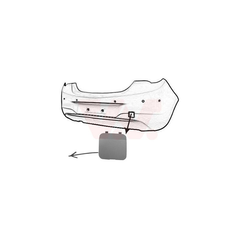 Cache crochet remorquage  arrière