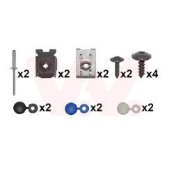 Kit montage pare-choc arrière