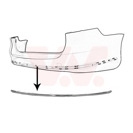 Moulure cent.de pare-choc  arrière