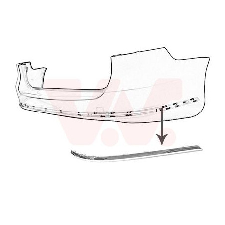 Moulure droitde pare-choc  arrière