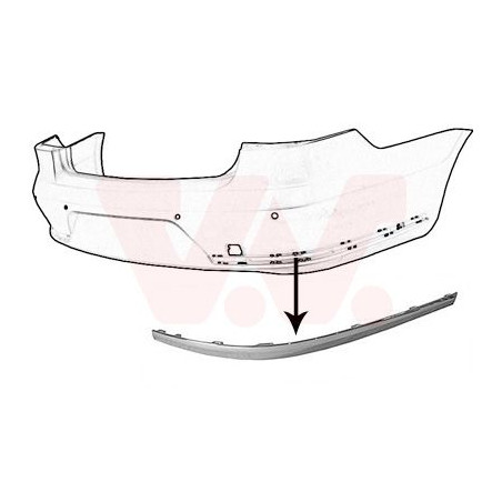 Moulure droitde pare-choc  arrière