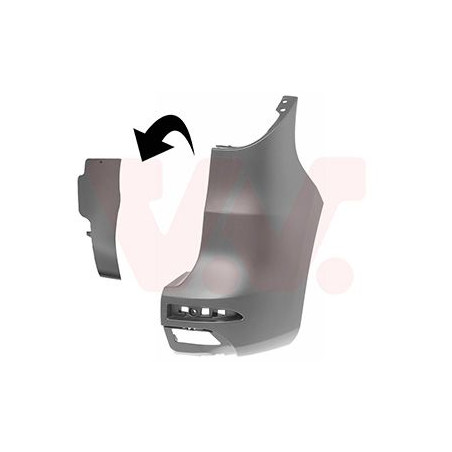 Pare-choc arrière droit 2-portes primer pour véhicules sans assistant d angle mort