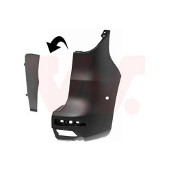 Pare-choc arrière droit pour véhicules avec hayon arrière noir avec trou pour assistant d angle mort