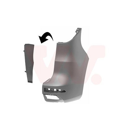 Pare-choc arrière droit pour véhicules avec hayon arrière primer pour véhicules sans assistant d angle mort