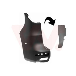 Pare-choc arrière gauche 2-portes noir avec trou pour assistant d angle mort