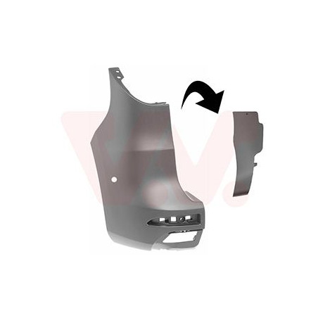 Pare-choc arrière gauche 2-portes primer pour véhicules avec assistant d angle mort