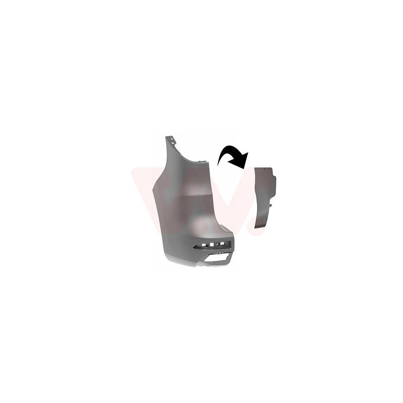 Pare-choc arrière gauche 2-portes primer pour véhicules sans assistant d angle mort