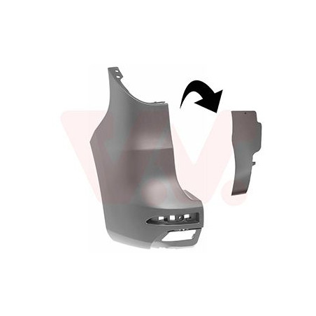 Pare-choc arrière gauche 2-portes primer pour véhicules sans assistant d angle mort