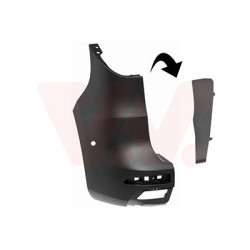 Pare-choc arrière gauche pour véhicules avec hayon arrière noir avec trou pour assistant d angle mort