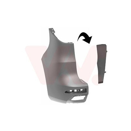 Pare-choc arrière gauche pour véhicules avec hayon arrière primer pour véhicules sans assistant d angle mort