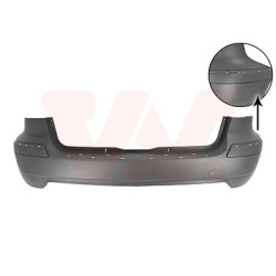 Pare-choc arrière 5-08  avec trous pour moulure sans trous pour parkcontrol