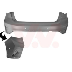 Pare-choc arrière active 5-portes (pas break)  6 trous pour parkassist