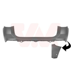 Pare-choc arrière en primer -23 partie supérieure  2 trous pour parkcontrol pas amg pack