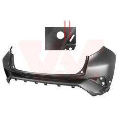 Pare-choc arrière en primer 19   2 trous pour parkassist