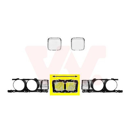 Grille calandre centrale