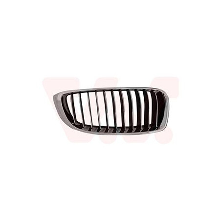 Grille calandre droite luxury noir-chrome cadre  chrome