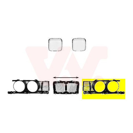Grille calandre gauche