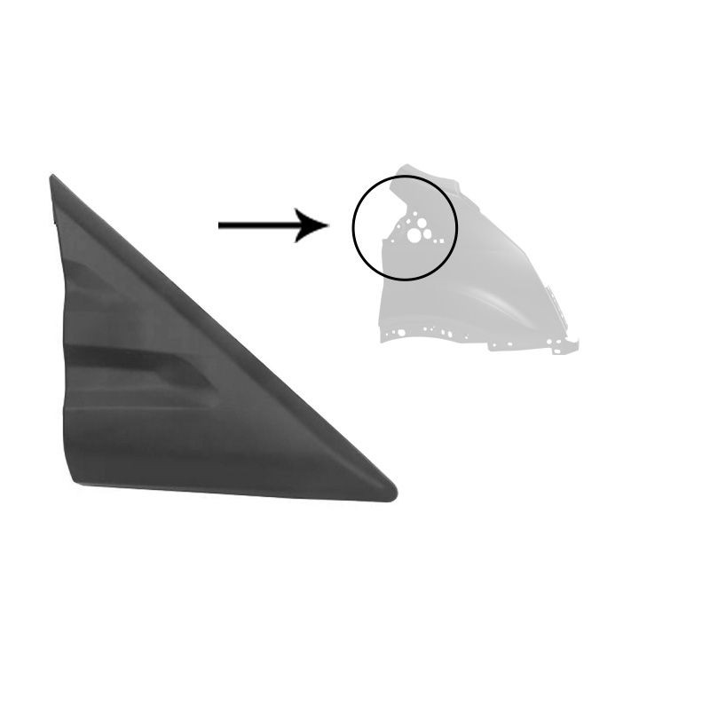 Moul.supérieure aile avant droite a côté durétroviseur