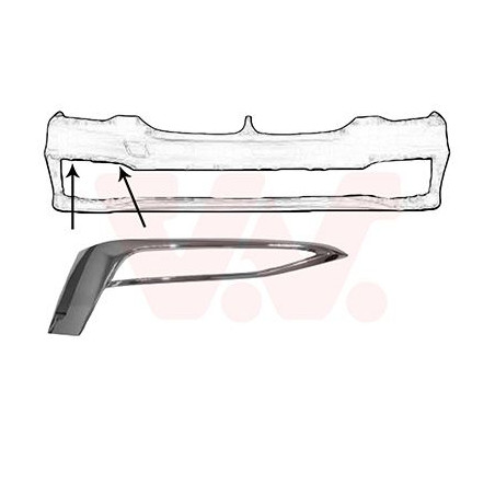 Moulure droite de pare-choc avant