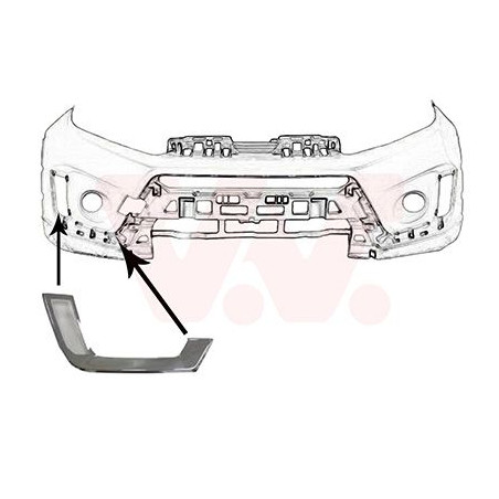 Moulure droite de pare-choc avant