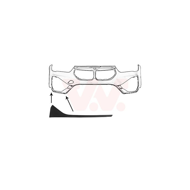 Moulure droite de pare-choc avant 19  basic