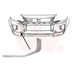 Moulure droite de pare-choc avant 20  partie inférieure chrome