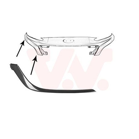 Moulure droite de pare-choc avant