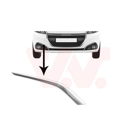 Moulure droite de pare-choc avant