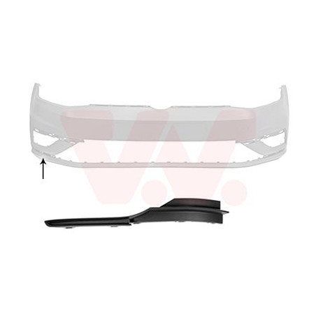 Moulure droite de pare-choc avant