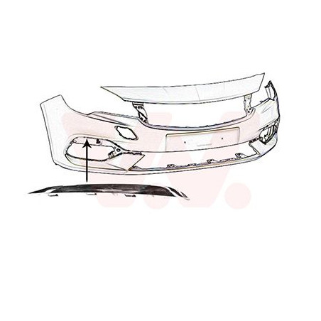 Moulure feu anti brouillard droit 19  chrome