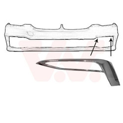 Moulure gauche de pare-choc avant