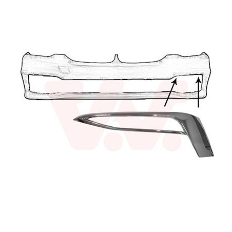 Moulure gauche de pare-choc avant
