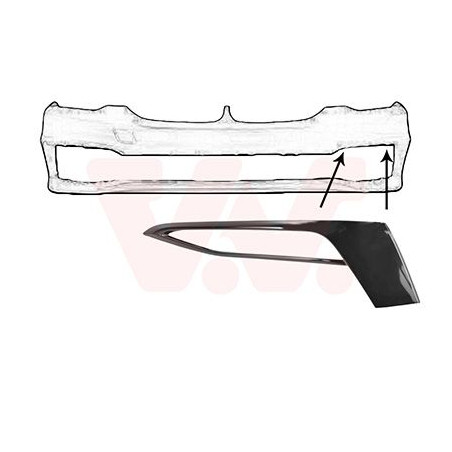 Moulure gauche de pare-choc avant