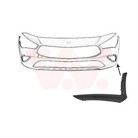 Moulure gauche de pare-choc avant -23 primer pas amg-pack