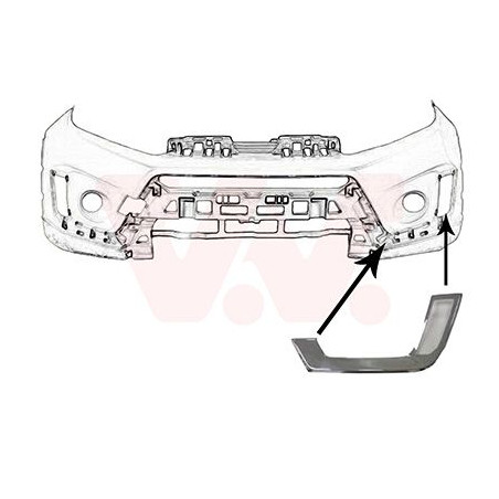 Moulure gauche de pare-choc avant