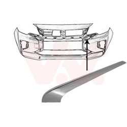 Moulure gauche de pare-choc avant 20  partie supérieure chrome