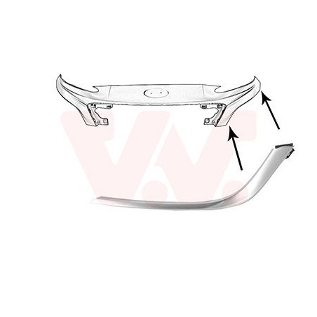 Moulure gauche de pare-choc avant