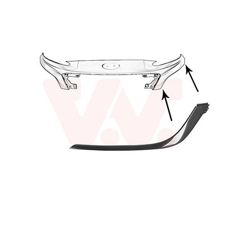 Moulure gauche de pare-choc avant