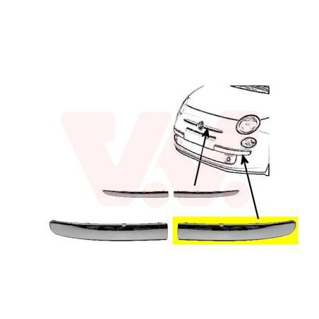 Moulure gauche de pare-choc avant