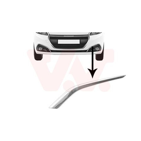 Moulure gauche de pare-choc avant