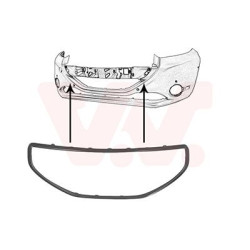 Moulure pare-choc avant noir pas gti