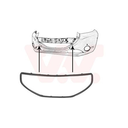 Moulure pare-choc avant noir pas gti