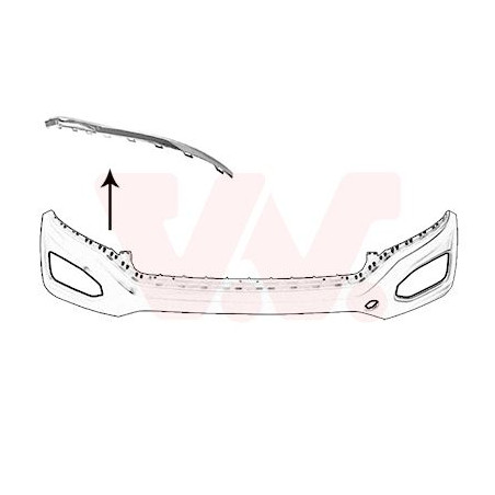 Moulure supérieure de pare-choc avant