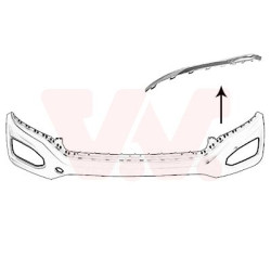 Moulure supérieure de pare-choc avant