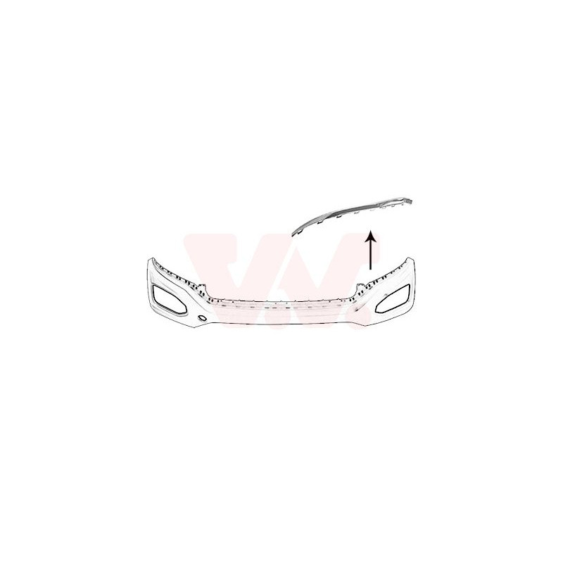 Moulure supérieure de pare-choc avant